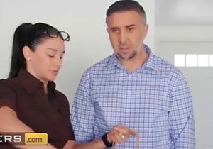 Tanned, big-breasted blonde pornstar gets screwed