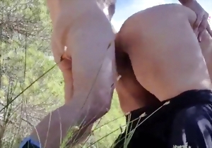 Outdoor doggy style encounter with a true whore