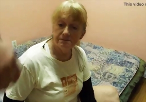 Cute blonde mature knows how to give a passionate blowjob